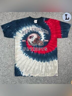 New England Patriots Tie Dye Majestic Tee Shirt